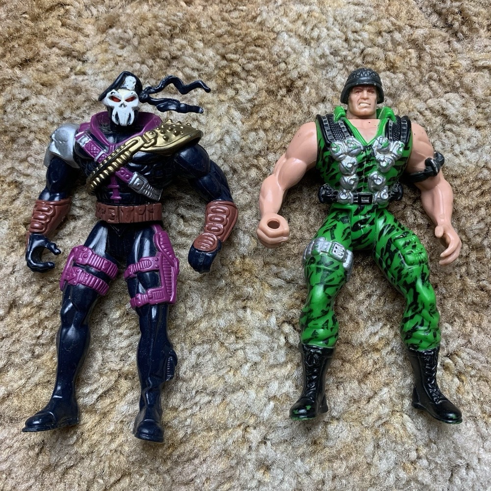 Vintage 1996 GI Joe Extreme Sgt. Savage and Iron Klaw 5" Action Figures
